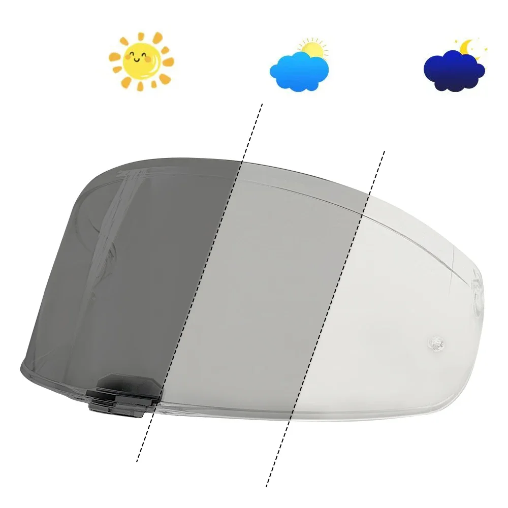 오토바이 헬멧 포토크로믹 바이저 LS2 FF811 벡터 II 시티케이션 II 교체용 자외선 차단 바람막이 헬멧 크로믹 렌즈