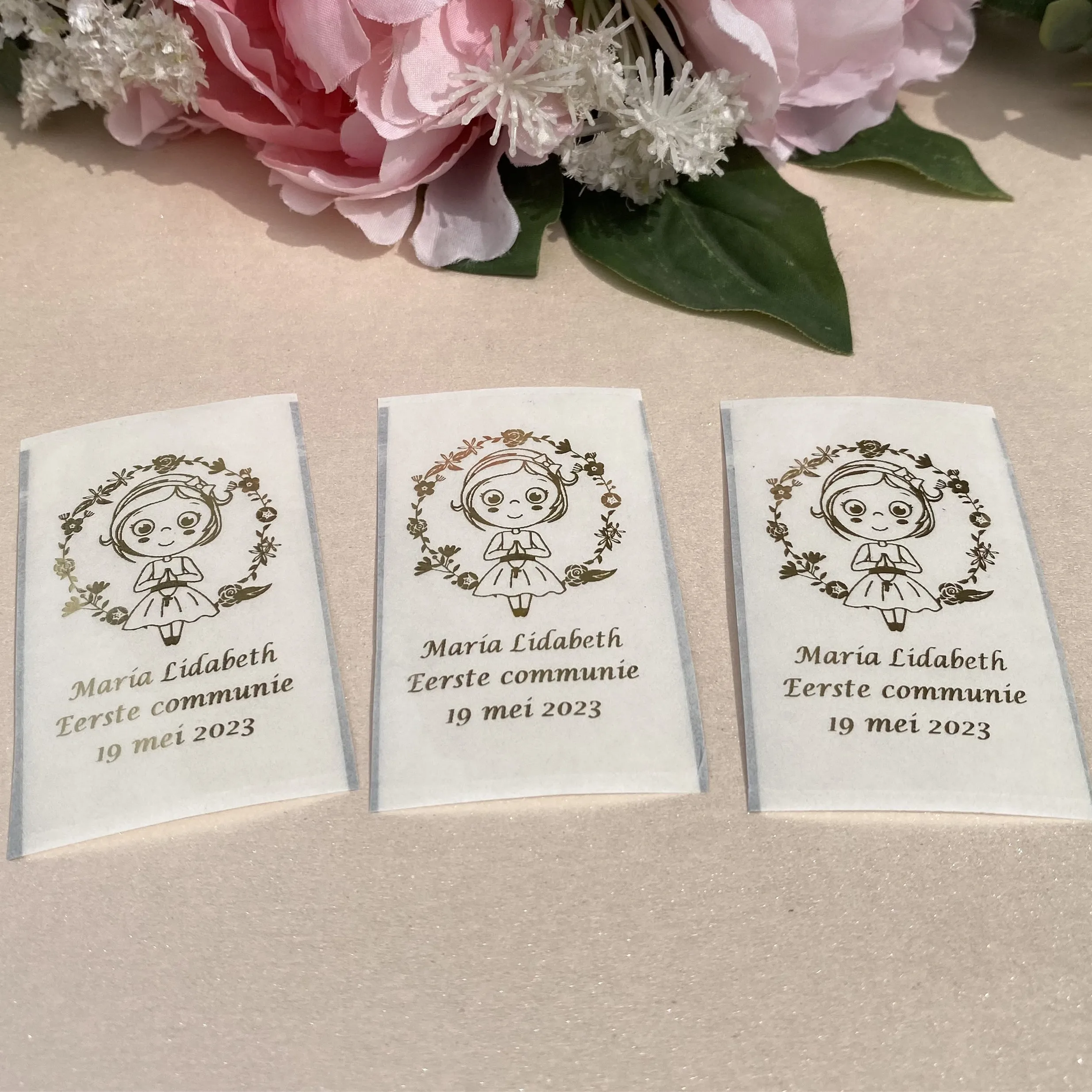 30 Adesivos Personalizados para Meninas e Meninos, Primeira Comunhão, Velas, Lembrancinhas, Etiquetas, Decorações, Decoração para Primeira Comunhão Holandesa