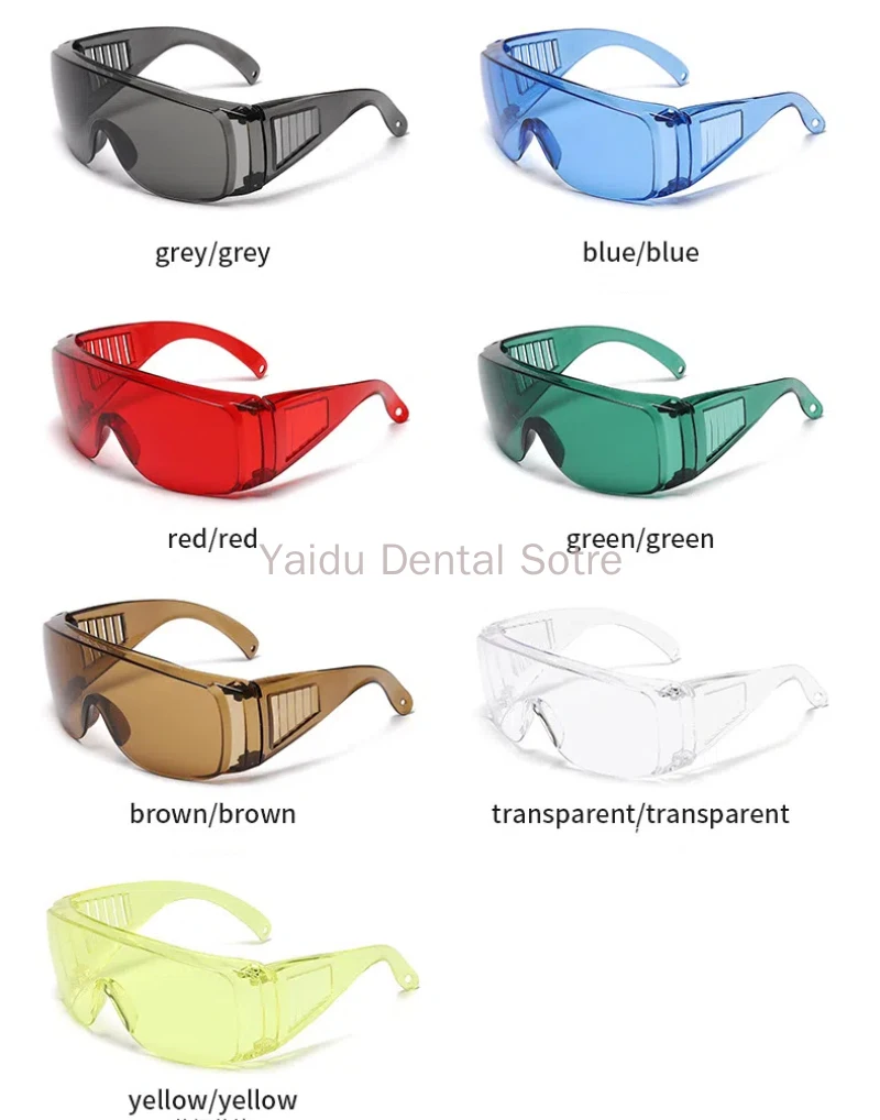 20pcs Dental Eye Protection Glasses Light Cure Goggles Dentistry Curing Light Dental Eye Shield Patient Dentist Whitening Tools