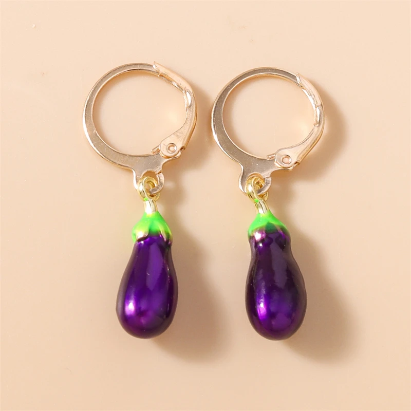 Modische Frucht-Ohrringe für Damen, Erdbeere, Apfel, Mais, Chili, Hängeohrringe, Mädchen, Party, Festival, Schmuck, Geschenke – Detail 8