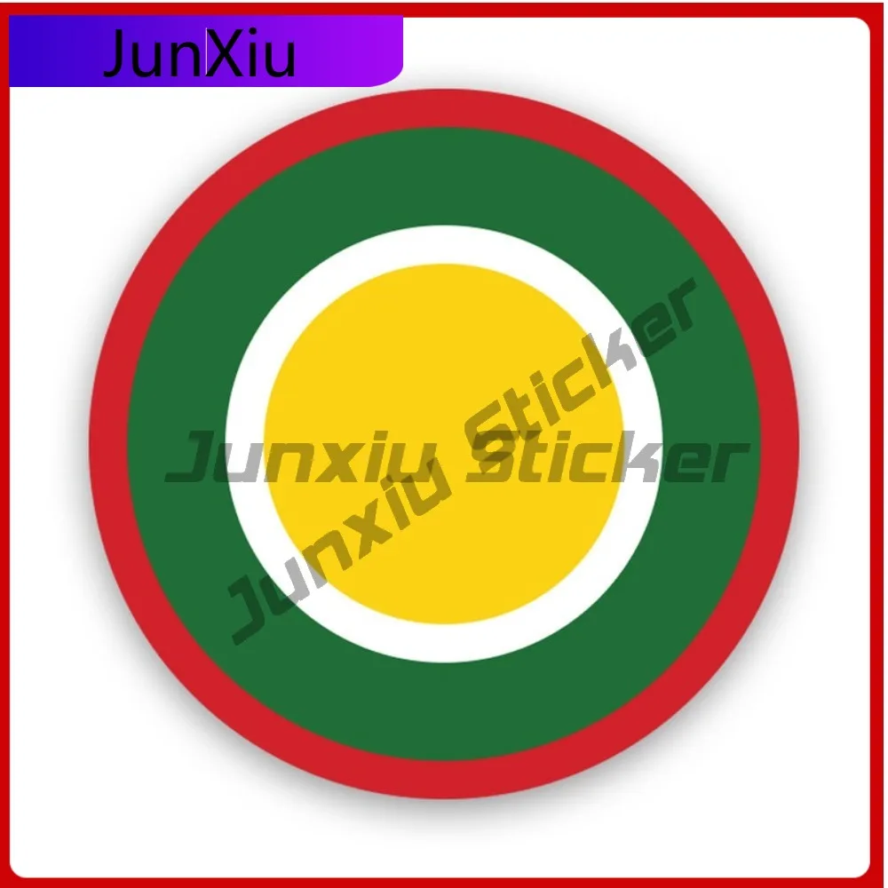 Pegatina redonda clásica de la Fuerza Aérea Real de Brunéi, fabricada en Estados Unidos, protegida contra rayos UV, Rbairf Brn Bn, insignia nacional militar, linda