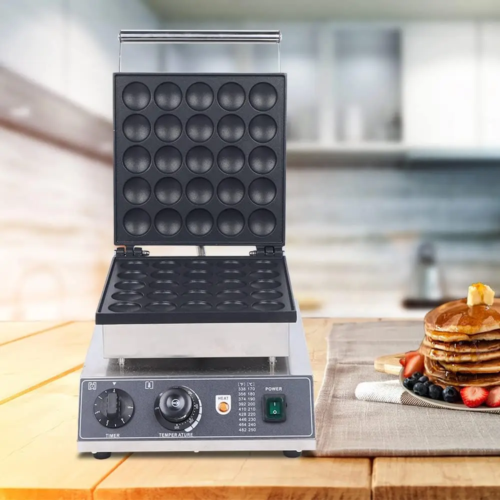 25 قطعة صانعة الفطائر الهولندية الصغيرة، آلة خبز الوافل غير اللاصقة، صانع المافن الصغير للمطاعم المنزلية والمقاهي والمخابز، 1850