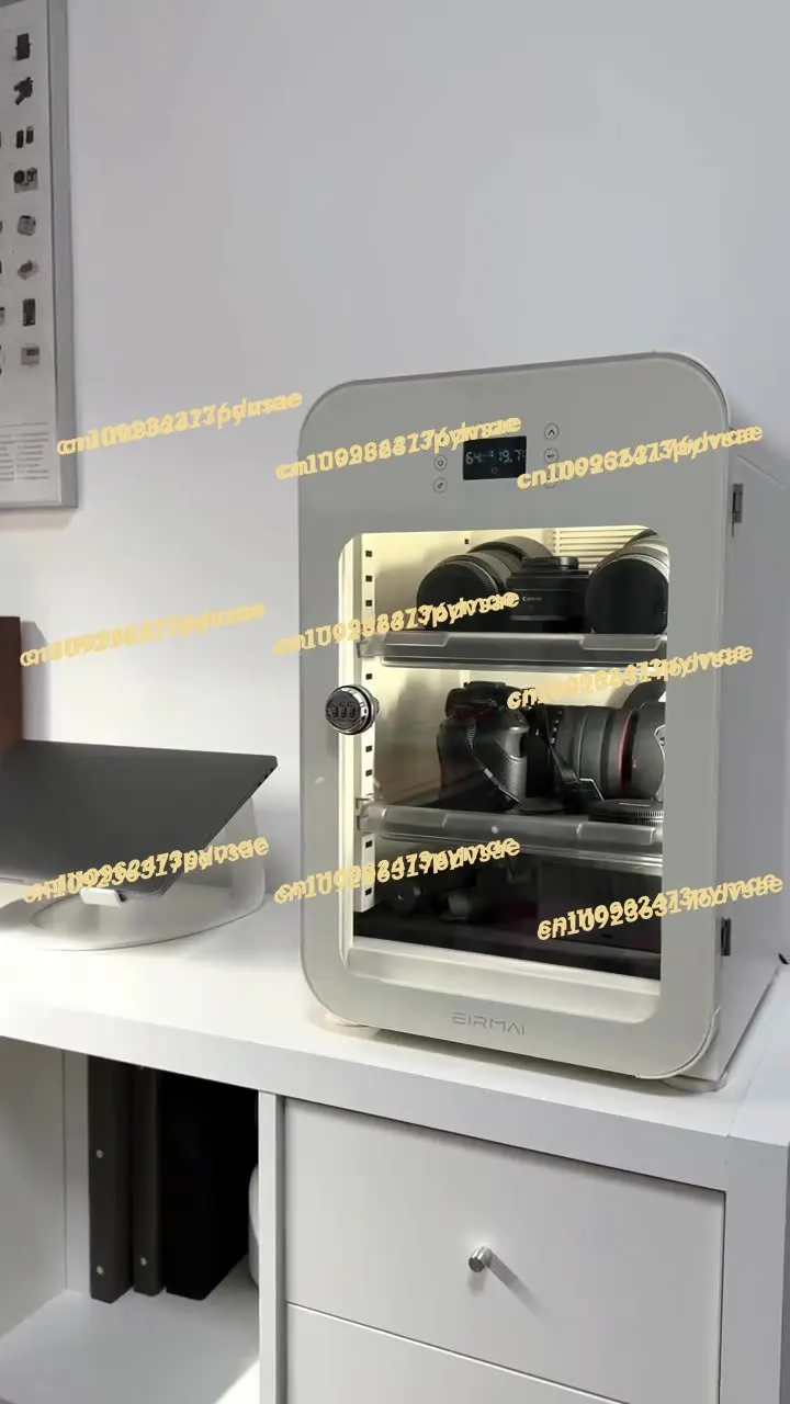 

White SLR camera Electronic touch screen Moisture-proof box Photographic equipment Dehumidification box