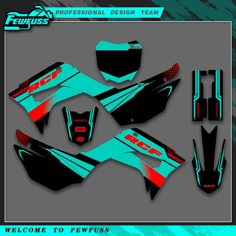 

Fewfuss Graphics Decals Stickers Kits Custom Number Name For HONDA CRF110F CRF110 CRF 110 CRF 110F 2019 2020 2021 2022 2023