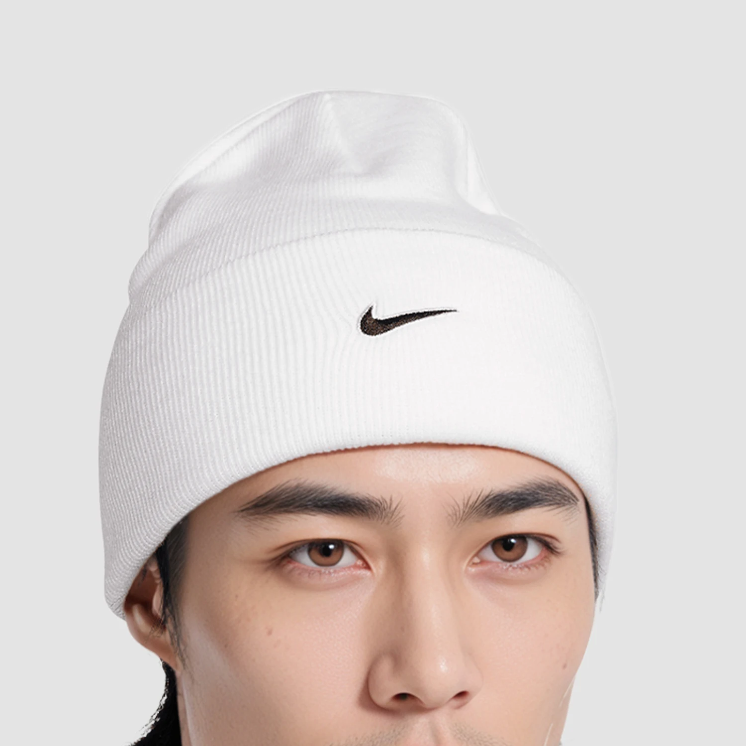 Оригинальная теплая шерстяная вязаная шапка Nike Peak Swoosh для мужчин и женщин HF0187-100