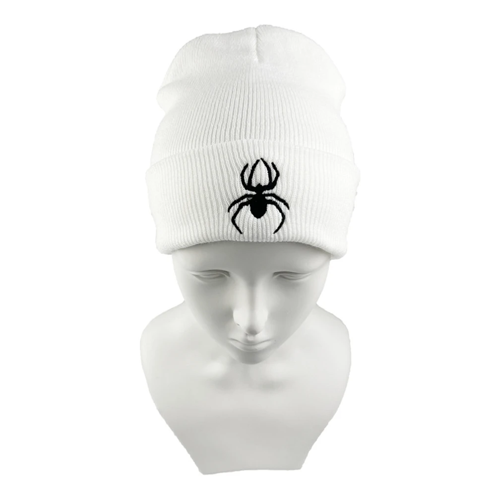 1pcs Fashion New Cartoon Spider Embroidered Beanies Hat Winter Autunm Warm Knitted Bonnet Cap Soft Wool Beanies Caps Couple Gift