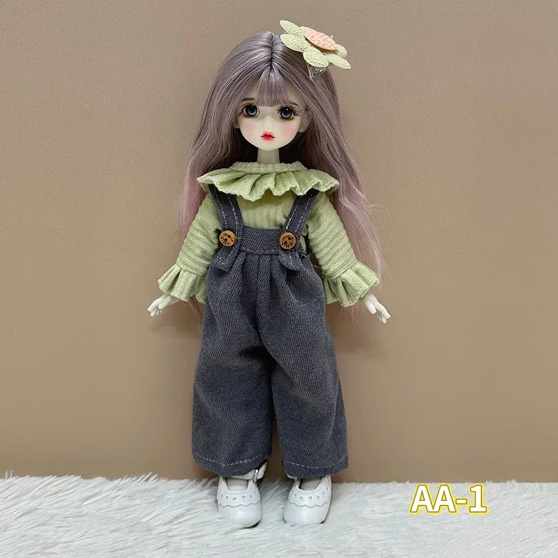 Fashion 1/6 Bjd Doll Outfit 30cm Doll Changing Clothes Set Lolita Clothes Accessories