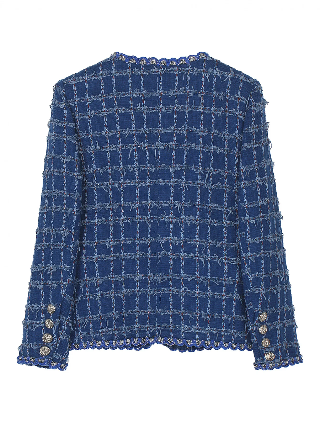 2026 Fashionable and Elegant Round Neck Light Luxury Socialite High-End Temperament Design Sense Tweed Casual Versatile Jacket