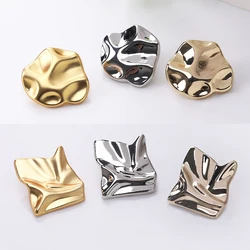 10pcs Irregular Design Metal Buttons For Trendy Clothing Sweater Cardigan Coat DIY Sewing Accessories High Quality Buttons Whole