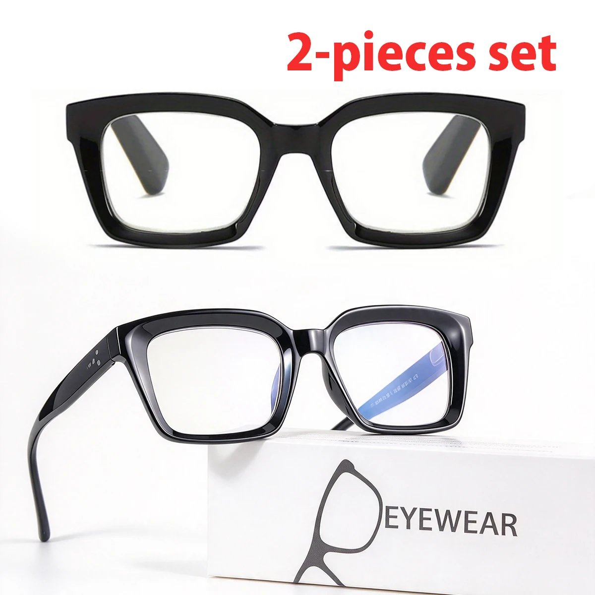 Auto Adjusting Glasses for Reading and Far Vision Smart Auto Focus Presbyopia Readers L29 Anti Blue Light for Seniors 2Pack