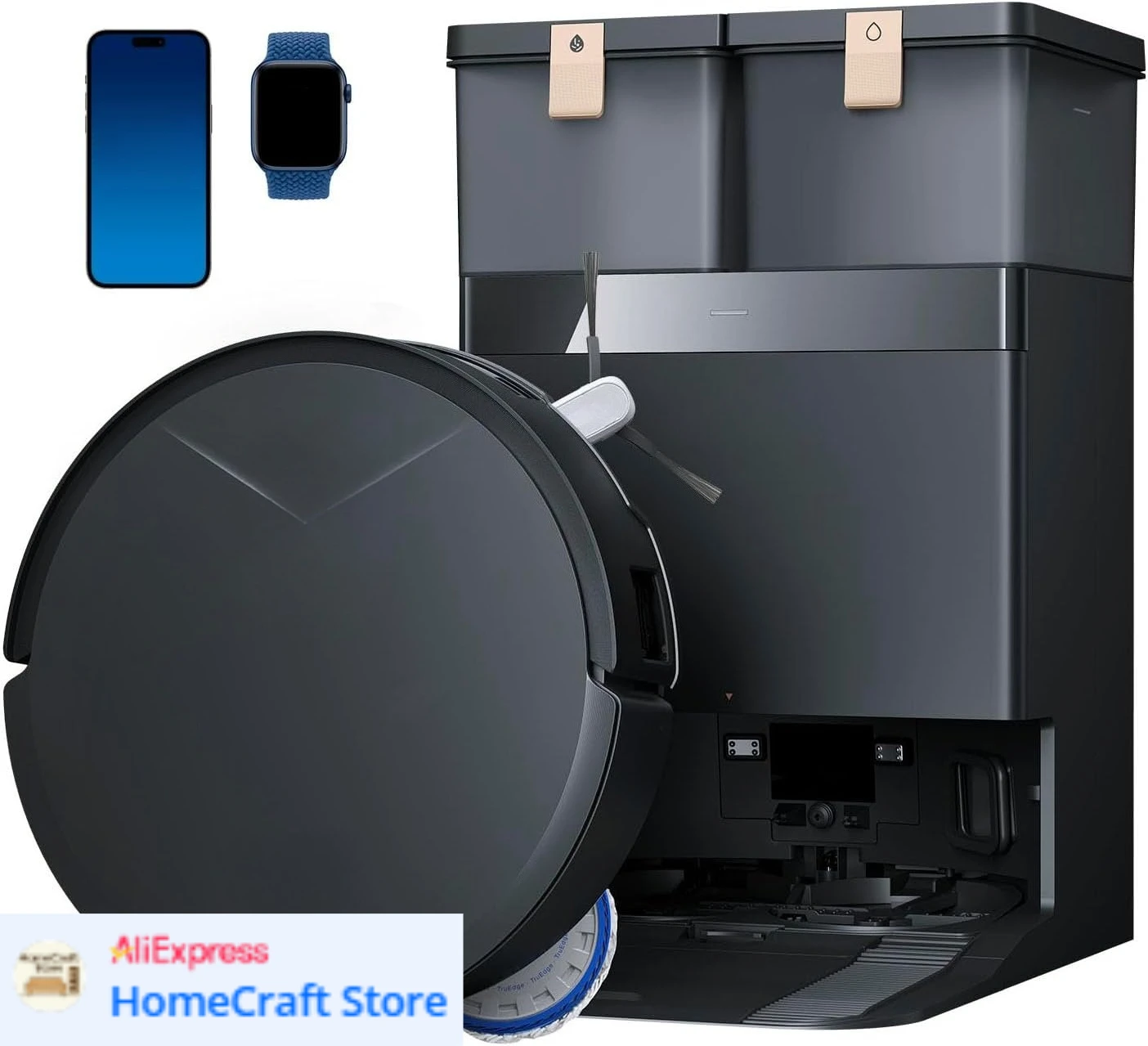 

Робот-пылесос и полотер T50 MAX PRO Omni, мощность всасывания 18 500 Па, автоматическое подъемное устройство 18 мм, ZeroTangle и TruEdge 2.0, система предотвращения препятствий AIVI 3.0