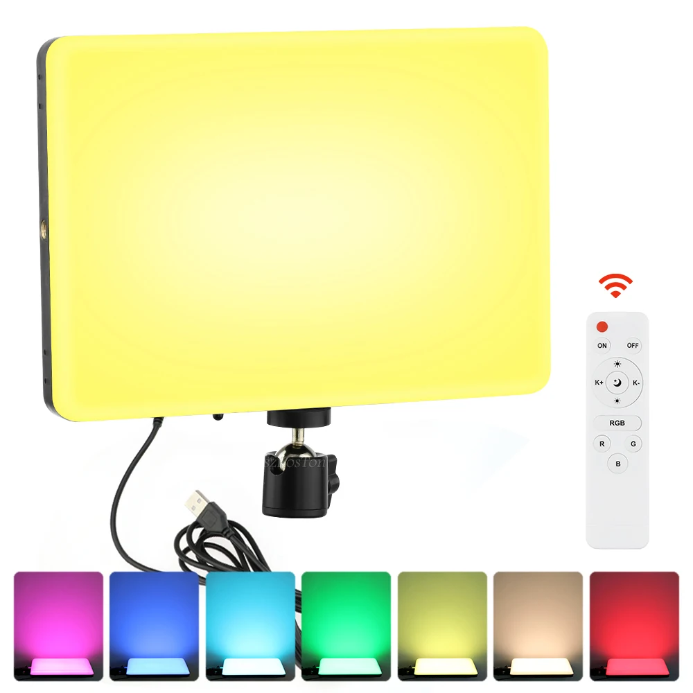 RGB LED Video Light Photo Studio Lamp Bi-Color 3200K-6500k Dimmable With Tripod Stand for Video Recording Photography Tiktok