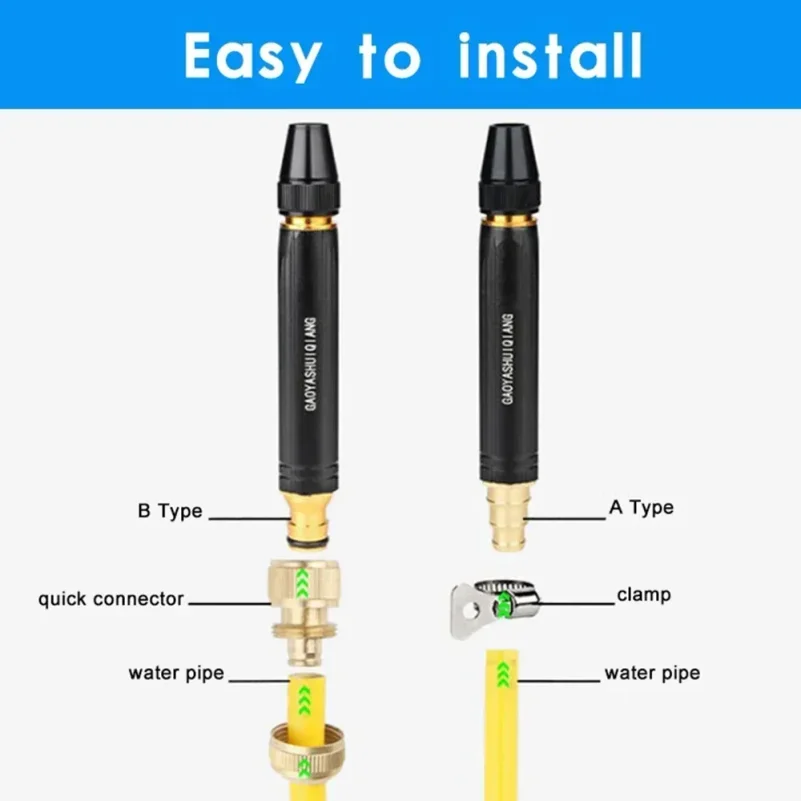 Metal Multi-function High Pressure Garden Spray Gun Adjustable Manual Hose Nozzle Sprinkler Gardening Tool For  Sprinkling