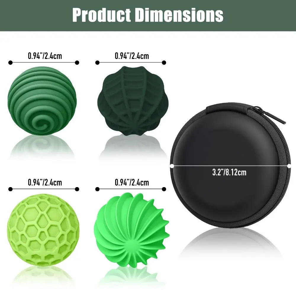 4 pezzi palline magnetiche silenziose agitarsi texture di attrazione guscio in silicone palline agitarsi in silicone palline antistress antistress