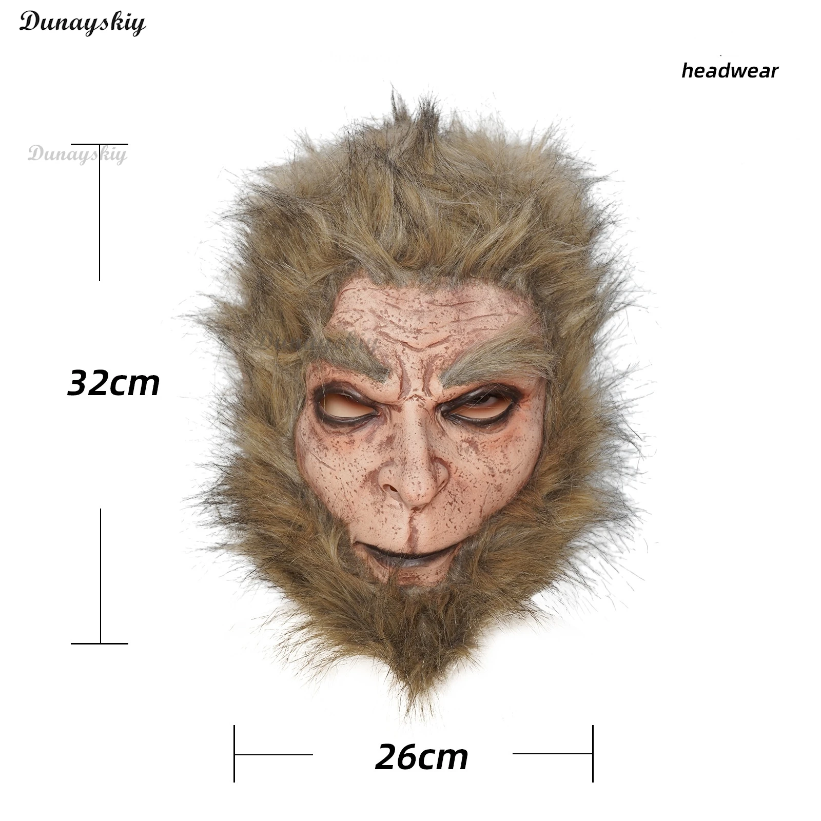 데스티드 원 코스프레 게임 블랙 신화 오공 코스프레 코스튬 유니폼 앞치마 마스크 소품 세트, 할로윈 파티 무대 복장