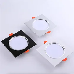 Kwadratowe przyciemniane diody LED 7W 9W 12W 15W 20W Chip SMD5730 wbudowane Ultra cienkie lampy reflektor sufitowe AC90-260V CRI 98