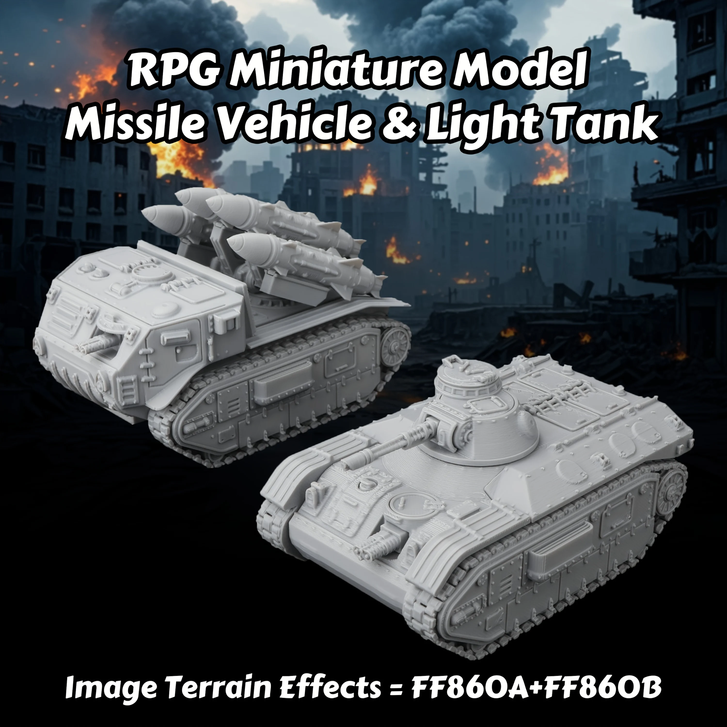 Miniatura de Tanque Pesado Modular de Ciencia Ficción para Juegos de Rol de Mesa – Vehículos en Miniatura para Dioramas en Escenas Futuristas de Juegos de Rol