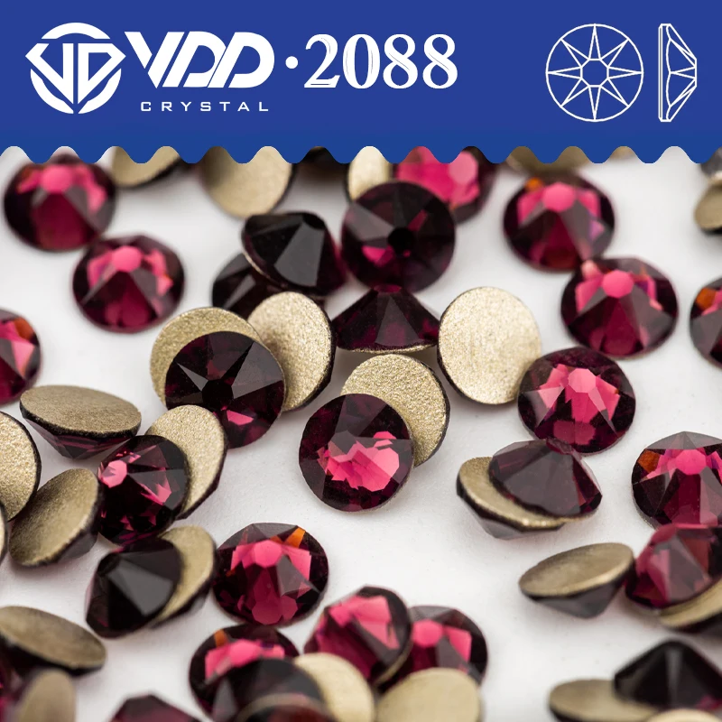 VDD SS16-SS30 Hoge kwaliteit AAAAA 2088 Steentjes Kristal Plaksteen 8 Grote 8 Kleine 16 gesneden Stenen Voor DIY Ambachten Nail Art Decoratie