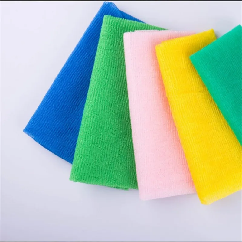 1pcs Beauty Skin Exfoliating Cloth Washcloth Japanese Body Wash Towel Nylon Bath Towel Skin Polishing Towel Color Sent Randomly