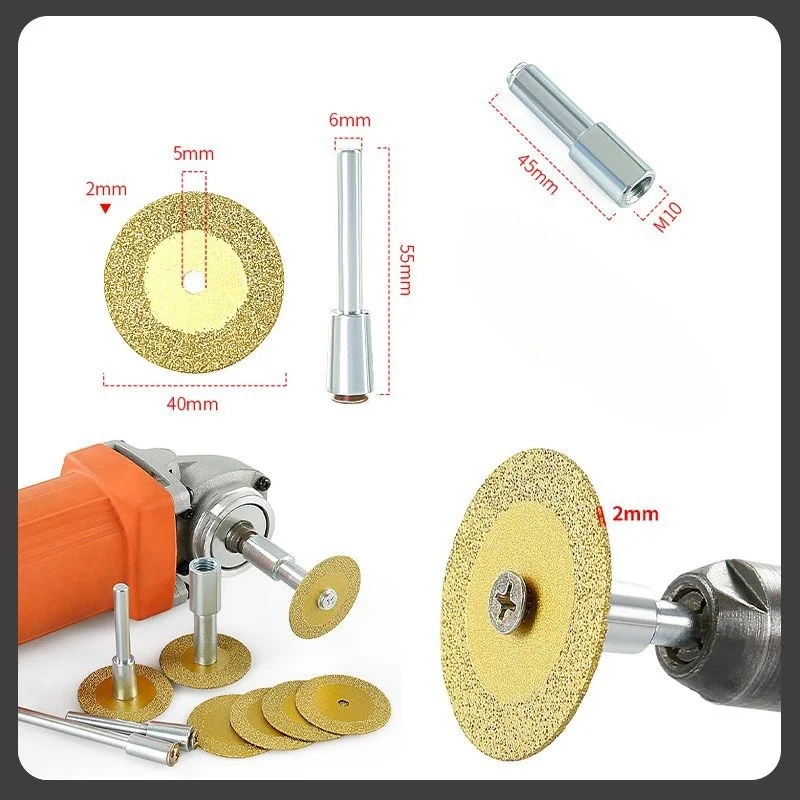 Imagem -02 - Dremel Tool Mini Disco de Corte para Acessórios Rotory Rebolo de Diamante Lâmina de Serra Circular Rotativa Discos Abrasivos 40 mm Pcs