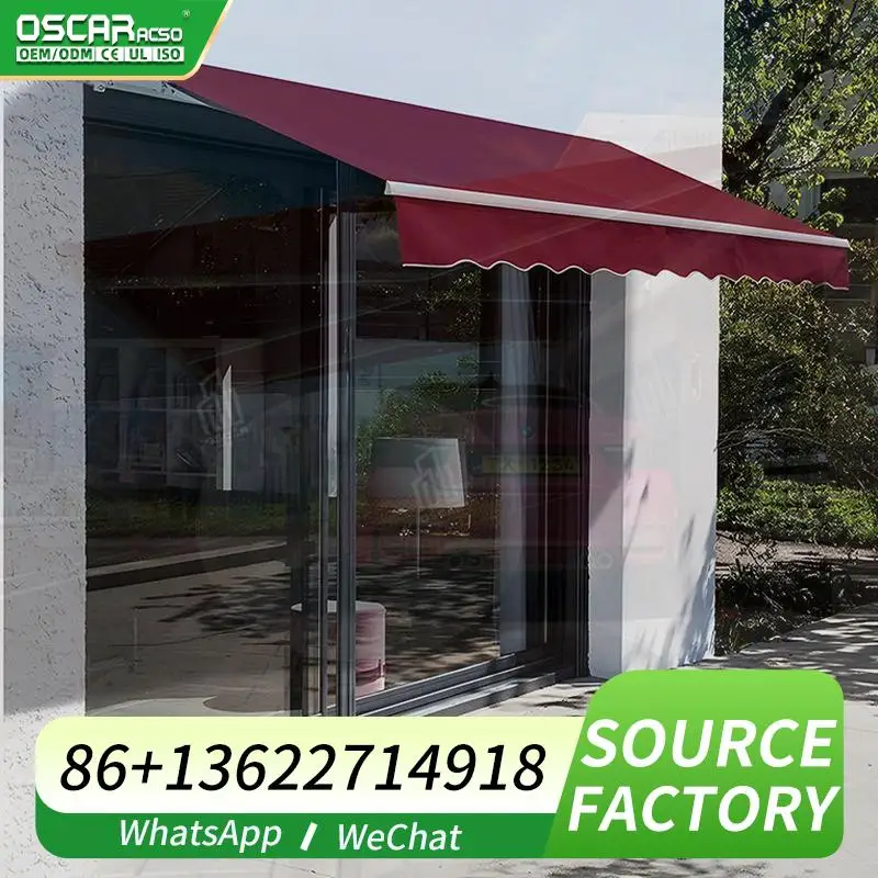 

Motorized retractable aluminum awning for outdoor balcony and home customized sun shading powder coated retractable awning