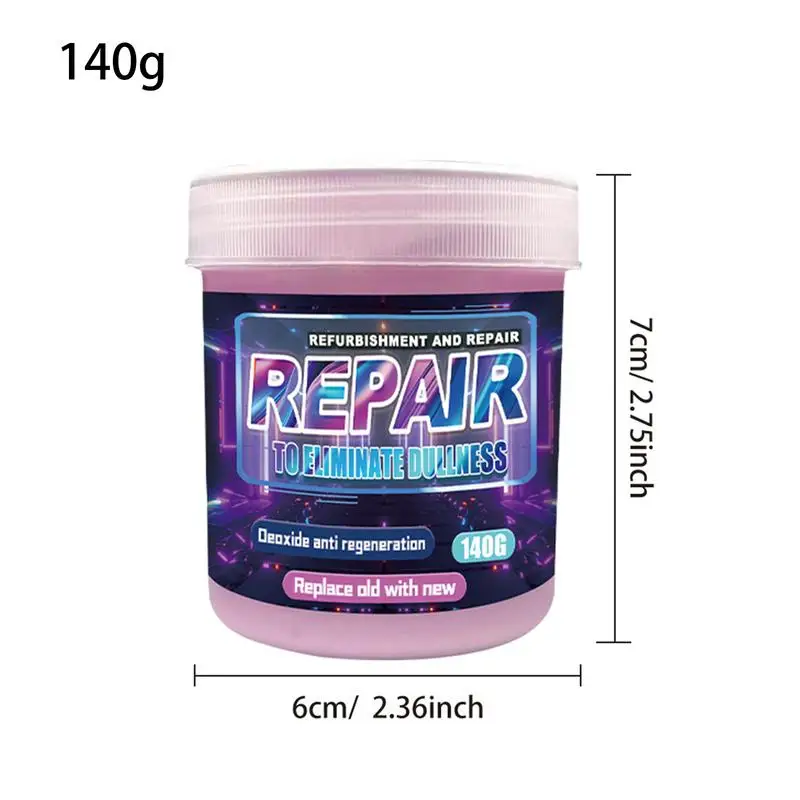 Chrome Cleaner And Polish 140g Metal Polish Cream Metal Polishing Paste Restorer Car Plating Refurbishment Paste Vehicle