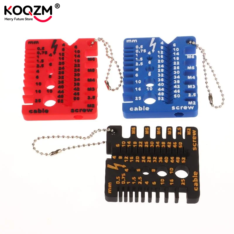 1pc Screw Drill Bit Gauge Portable Nut And Drill Bit Thread Checker 3D Printed Wire Screw Measuring Tool For Nuts Bolts Threads