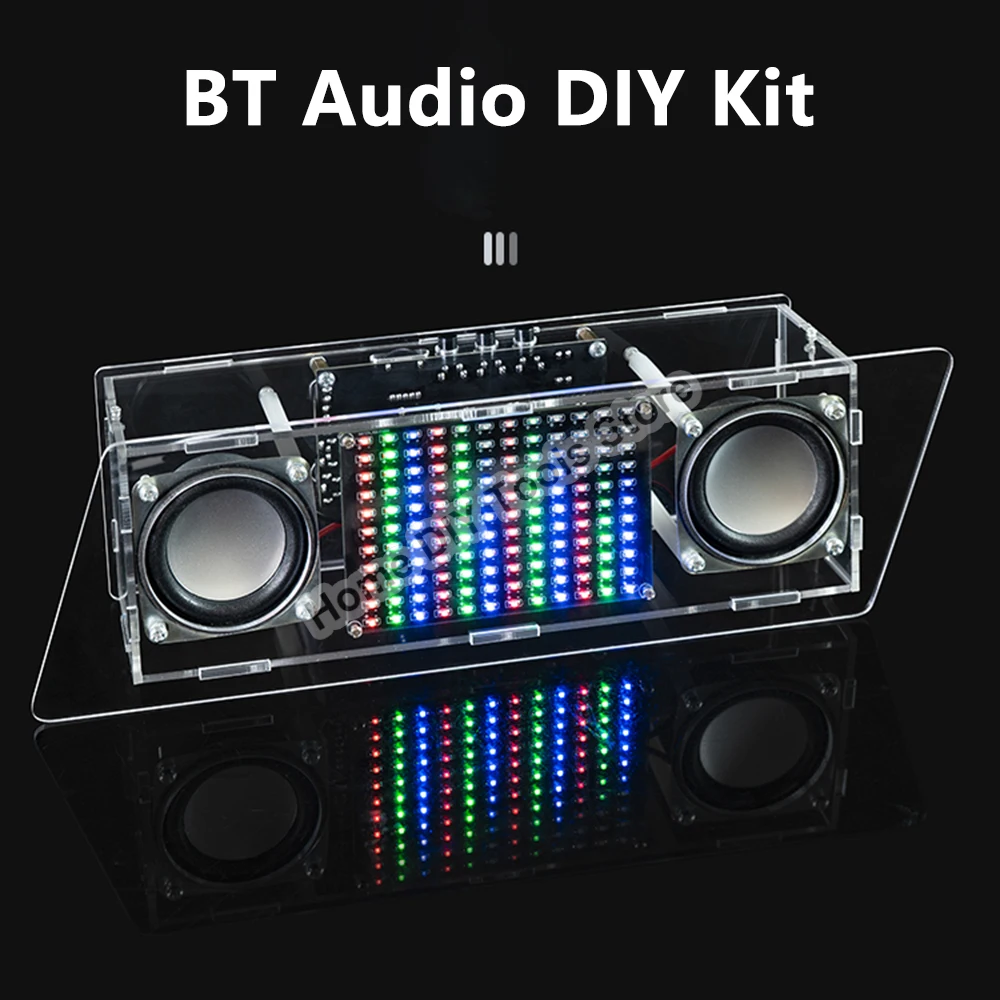 DIY Dual-Channel Bluetooth Speaker LED Flashing Light Music Spectrum Soldering Electronic Kit Welding Teaching