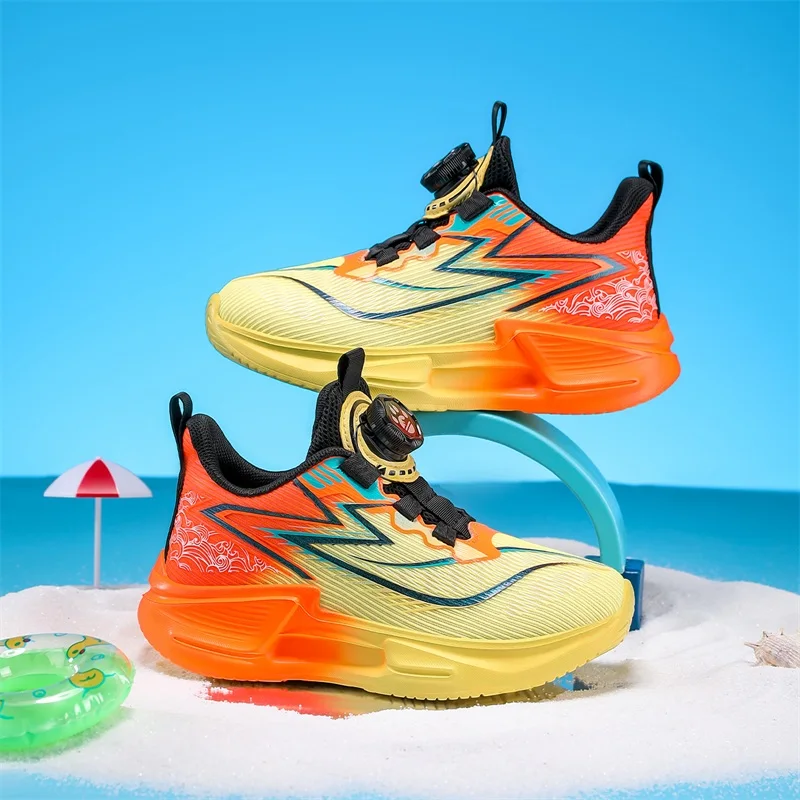 

New Arrival Children Sneakers Tennis Kids Boys Casual Shoes Fashion Breathable Mesh 5-10y Lightweight Sole Schoole Flats Sk621