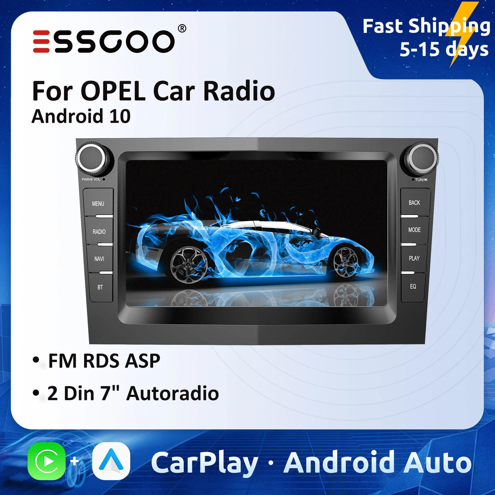 

ESSGOO 7" Android Car Radio For Opel Vauxhall Astra Antara Meriva Vivaro Combo Signum Vectra Corsa 2din Multimedia GPS Bluetooth