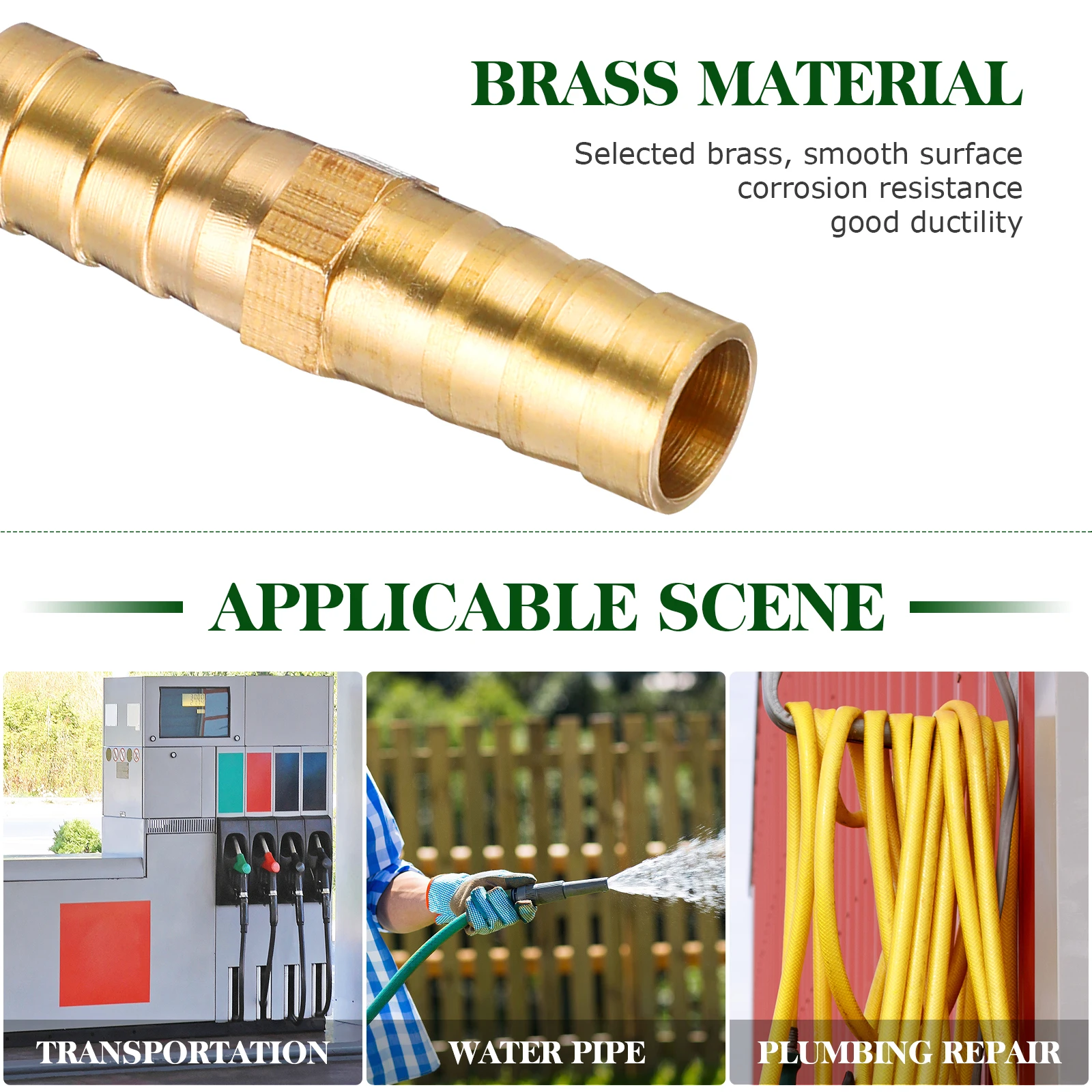 

Brass Barb Fittings Stainless Steel Clamps Hose Connector Tool Set Quick Connectors Pipe Fitting Garden Irrigation Repair