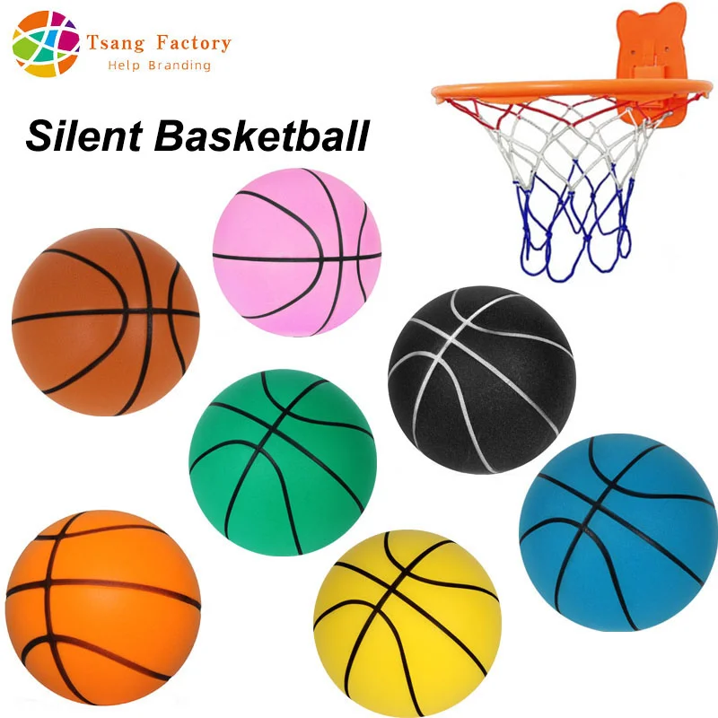 2024 New Silent Basketball High Density Soft PU Foam Indoor Mute Ball Bouncing No Noise Balls Children Sports Toys Fast Shipping