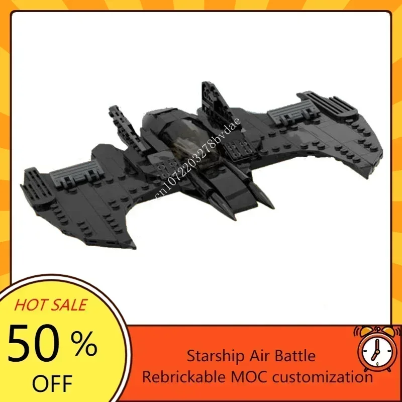 308PCS MOC Space Battle The Batwing Aerial Vehicle Model Custom Puzzle Technology   DIY Creative Assembly Kids Toys Gifts