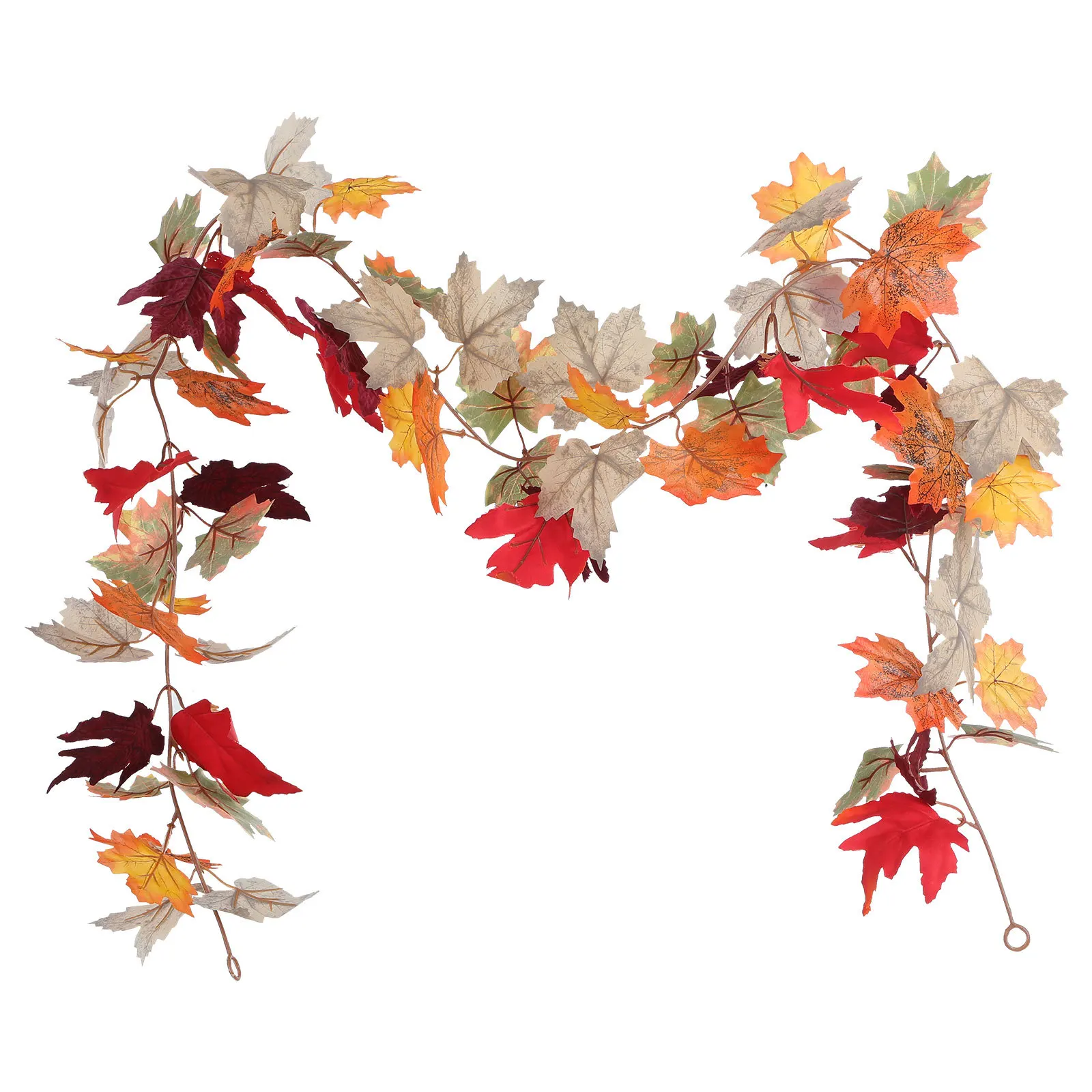 

5.74ft Simulated Autumn Maple Leaves Vine Lifelike Fake Foliage for Seasonal Wedding Fireplace Party Decor Festive Hanging