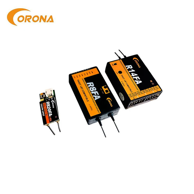 Corona Receiver R4FA R6FA R8FA R14FA R820FA 2.4G 4ch 6ch 8ch Compatible Futaba FASST Protocol 10C 12FG 14SG 16SZ 18SZ