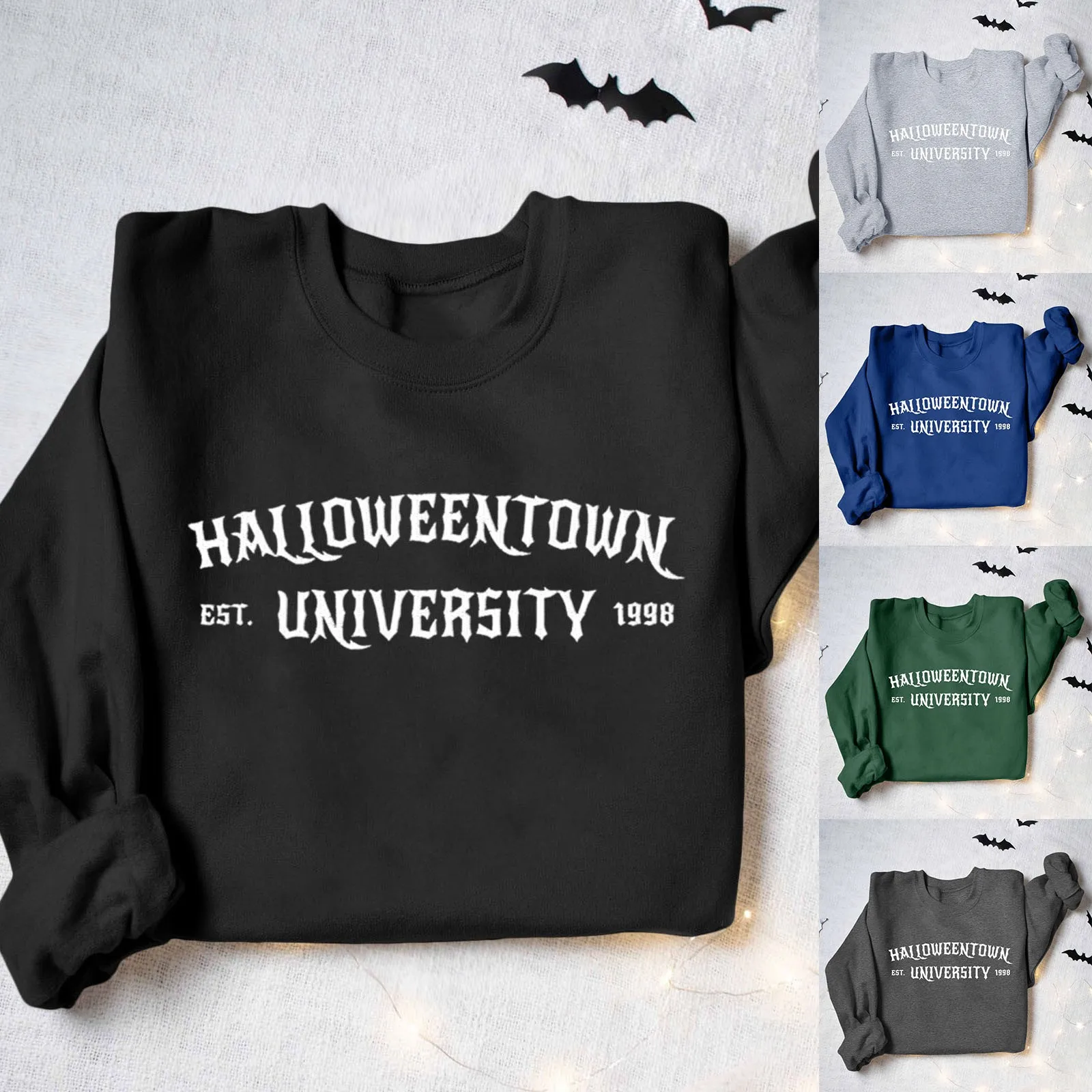 

Halloweentown University Sweatshirt Fall Halloween Sweatshirts Women Hoodies Halloweentown Hoodie Long Sleeve Pullovers Tops