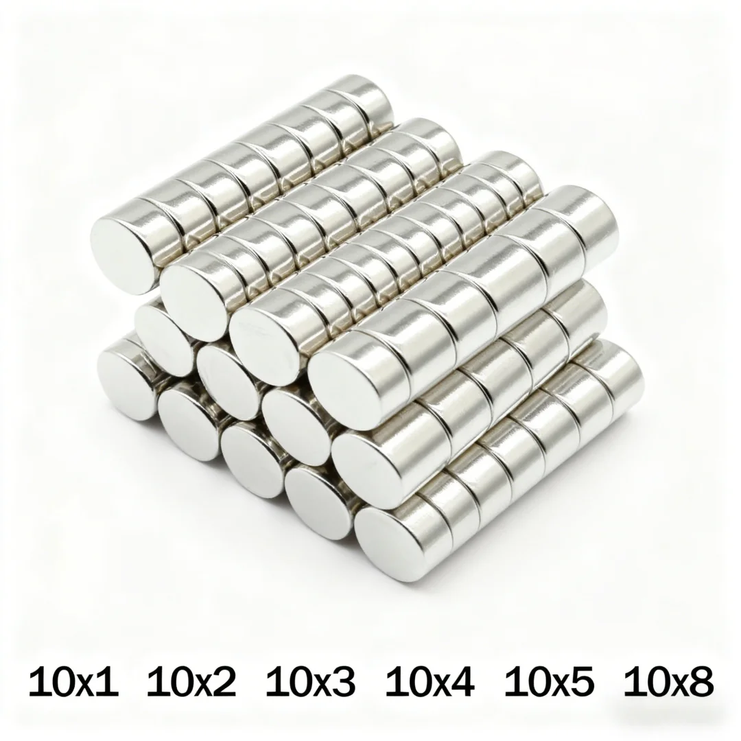 10X1,10X2,10X3,10X4,10X5,10X8MM Round tiny magnets for kitchen, whiteboard - neat, ideal for teachers, hold tools, fix docs