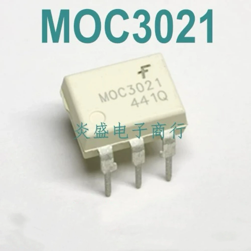 【10PCS】MOC3021 original imported optocoupler direct insertion DIP6 three terminal bidirectional thyristor coupler