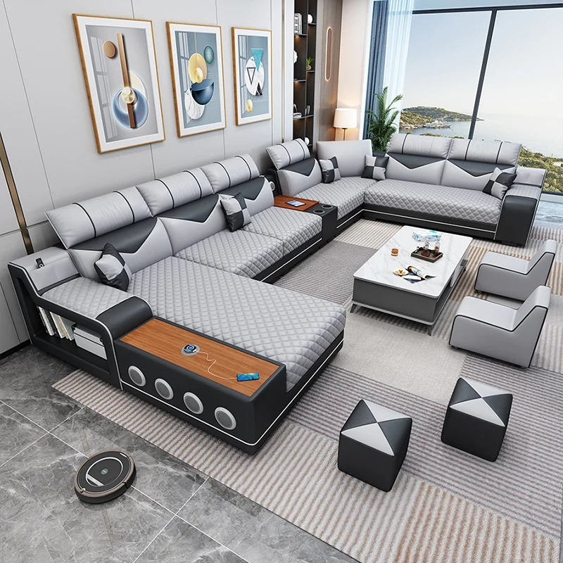 

Nordic Designer Living Room Sofas Couch Leather Floor Replica Sofas Recliner Relaxing Decor Balcony Muebles Hotel Furniture