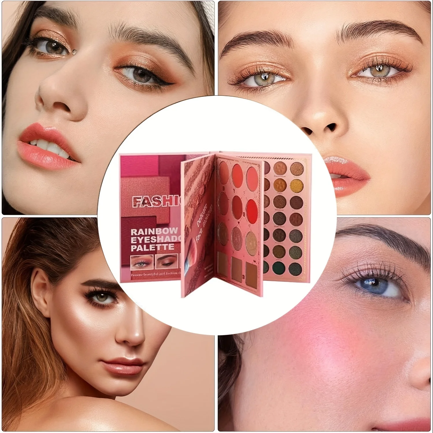 82-Farben-Lidschatten-Palette, matt, schimmernd, glitzernd, wasserfest, mischbar, Pigment-Make-up-Set für Cosplay, Party, Festival, Augen-Make-up