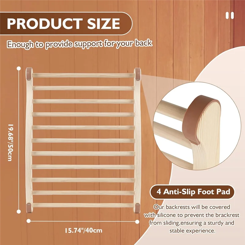

Sauna Backrest Sauna Backrest Infrared S-Shaped Backrest Wooden Sauna Backrest Frame