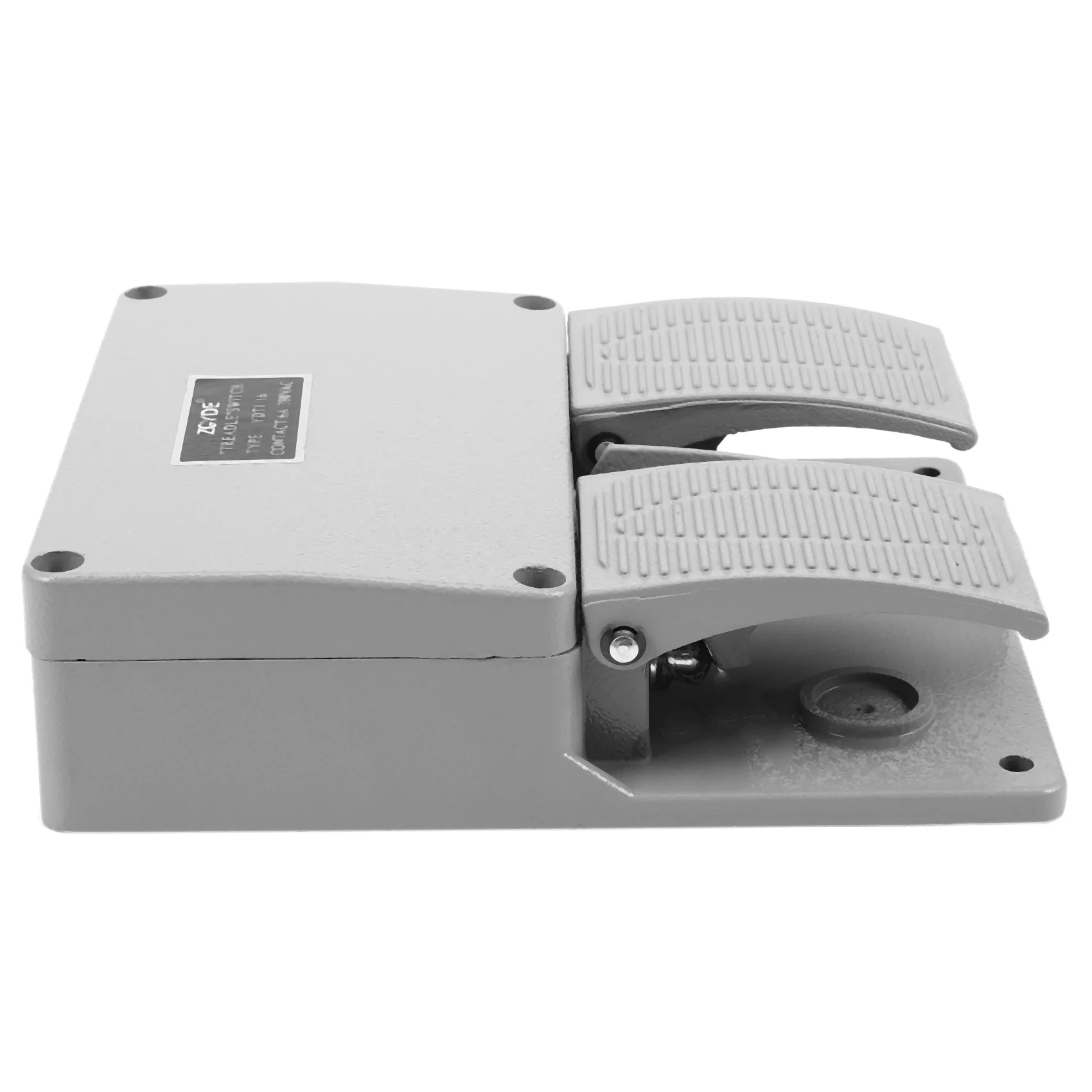 Foot switch YDT1-16 aluminum shell gray double pedal switch machine tool accessories switch