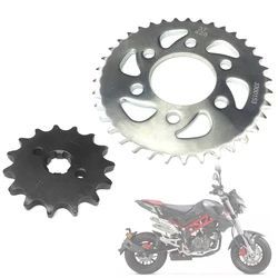 Motorcycle For Benelli BJ125-3E TNT125 TNT 125 TNT135 TNT 135 Front Rear Sprocket Chain Wheel Gear Gears Chain Sprocket 15T 37T