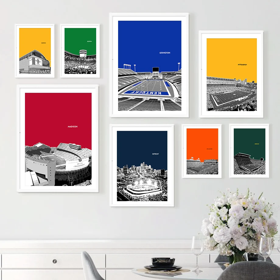 Madison Boston Chicago Detroit Stadium Wall Art Canvas Painting Nordic Posters And Prints Pictures For Living Room Home Decor