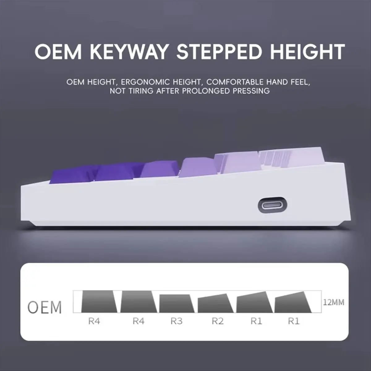 【COUPON!】136 Keys OEM-Profile PBT Keycaps Gradient Translucent Side Engraved Key Caps for Gaming Mechanical Keyboard A