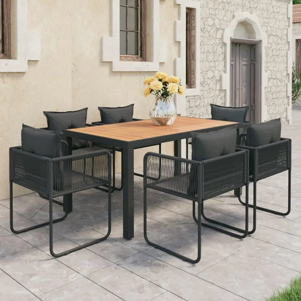 

Stylish Black and Brown Dining Set