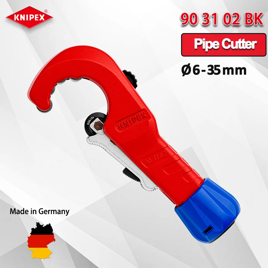 

KNIPEX TubiX® Tube Cutter Can Cut from Ø 6 - 35 mm with Wall Thickness Up to 2 mm Ball-Bearing Steel Pipe Cutter 903102BK