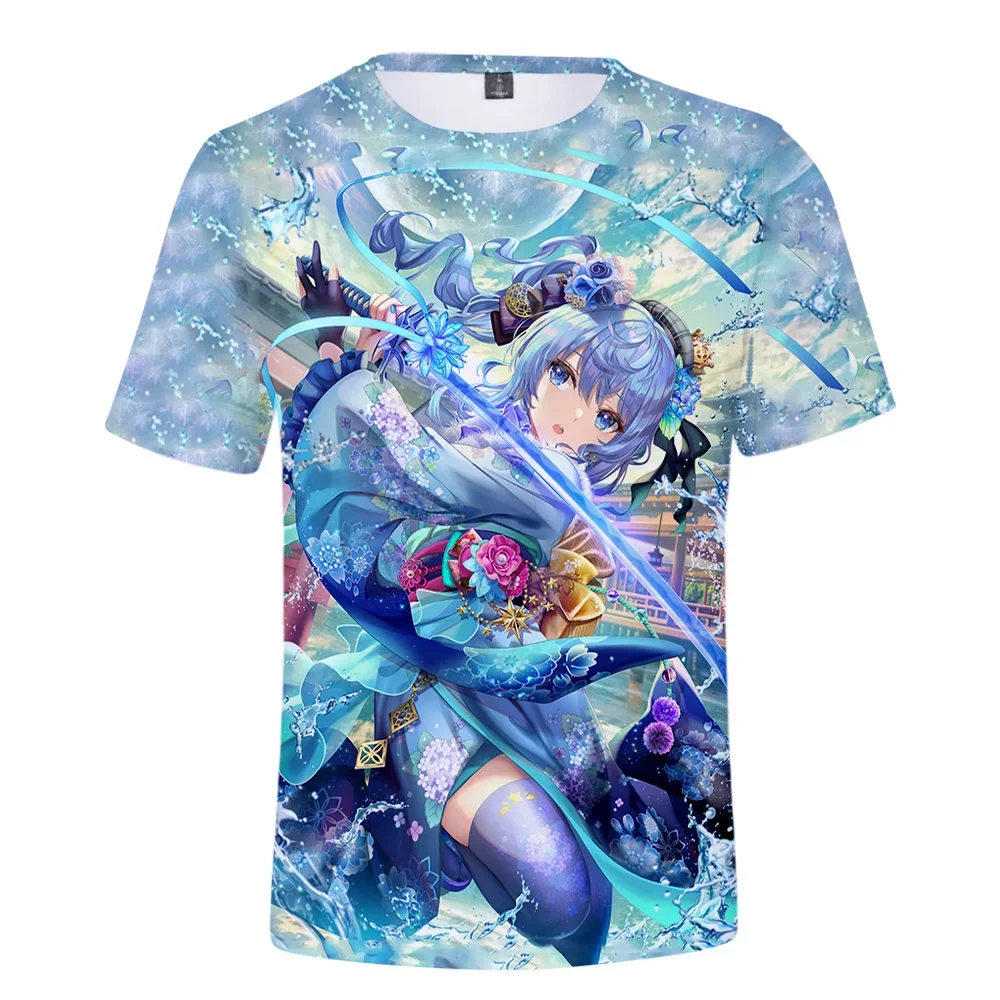 2024 HOLOLIVE Hosimati Suisei Vtuber T-shirt Anime Crewneck Short Sleeve Tee Men Women's Tshirt Harajuku Streetwear 3D Clothes