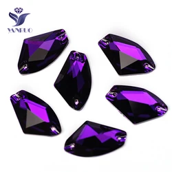 YANRUO 3256 All Sizes Purple Velvet Top Quality Galactic Sew On Strass Rhinestone Flat Back Crystals For Sewing