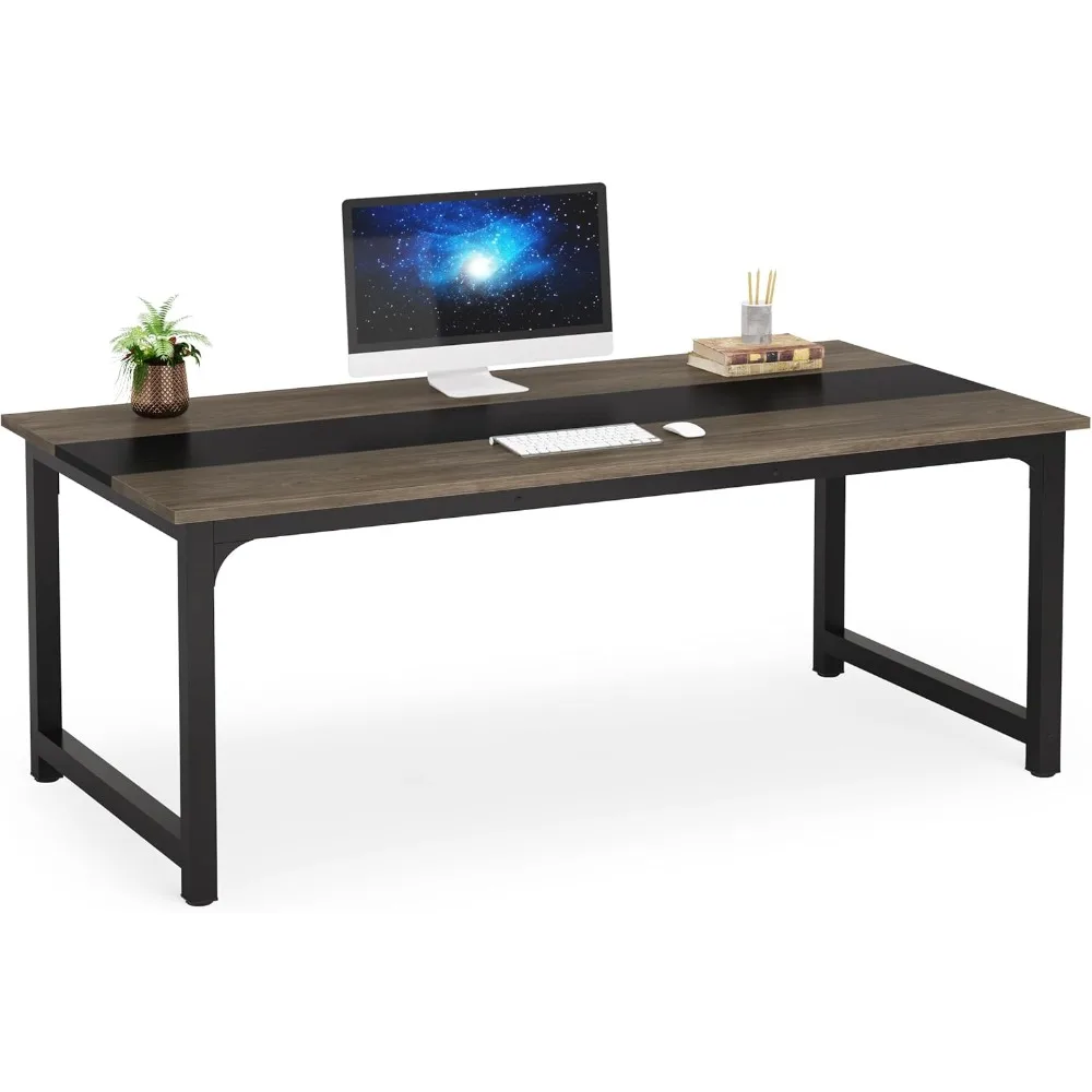 

Modern Computer Desk, 70.8 x 31.5 inch Large Office Desk Computer Table Study Writing Desk Workstation for Home Office